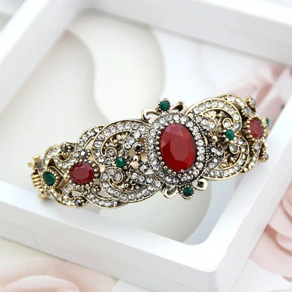 Sunspicems Indische Frauen Blume Schmuck Sets Harz Armreif Armband Ohrring Sets Türkische Haken Baumeln Ohrringe Braut Armband Geschenk - So ist Leben