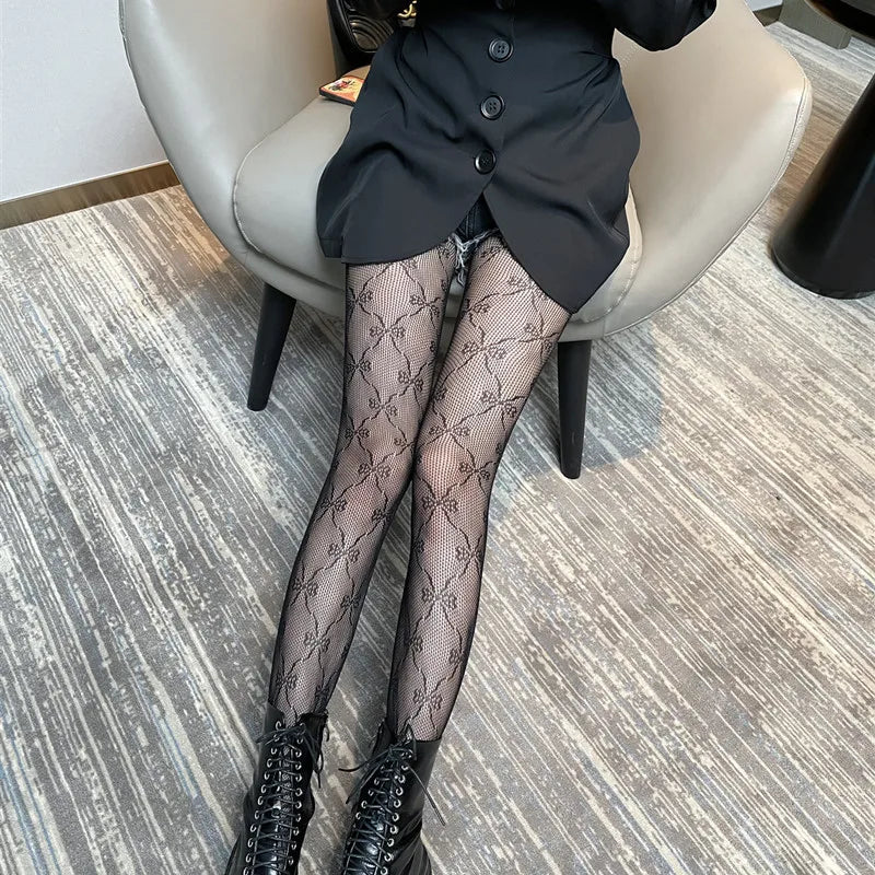 Gothic Leggings mit floralem Muster - So ist Leben