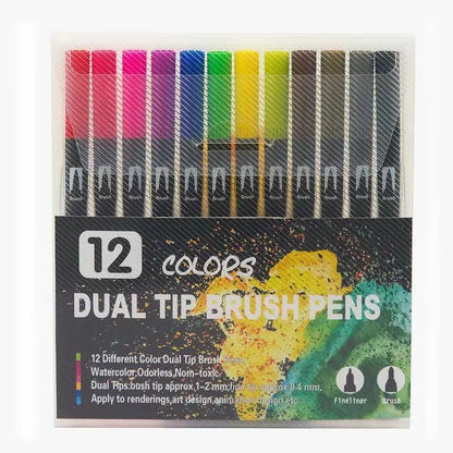 12/24/60/72/100/120 Farben Aquarell Kunst Marker Pinsel Stift Dual Tip Fin eliner Zeichnung für Kalligraphie Malerei Set Kunst zubehör So ist Leben