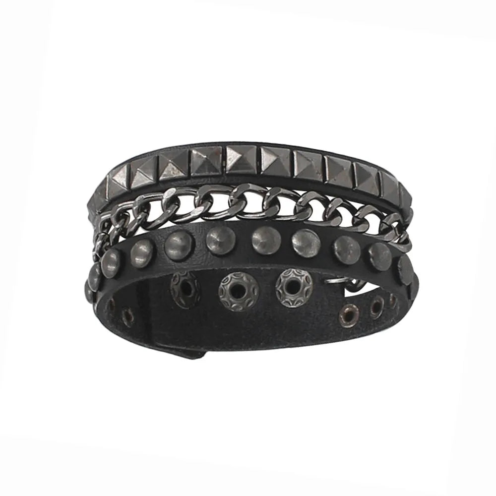 Punk Niet Stern PU Leder Armband Für Frauen Männer Hip Hop Gothic Dark Girl Rock Schmuck Anhänger Liebe Kette Hip Hop Zubehör So ist Leben