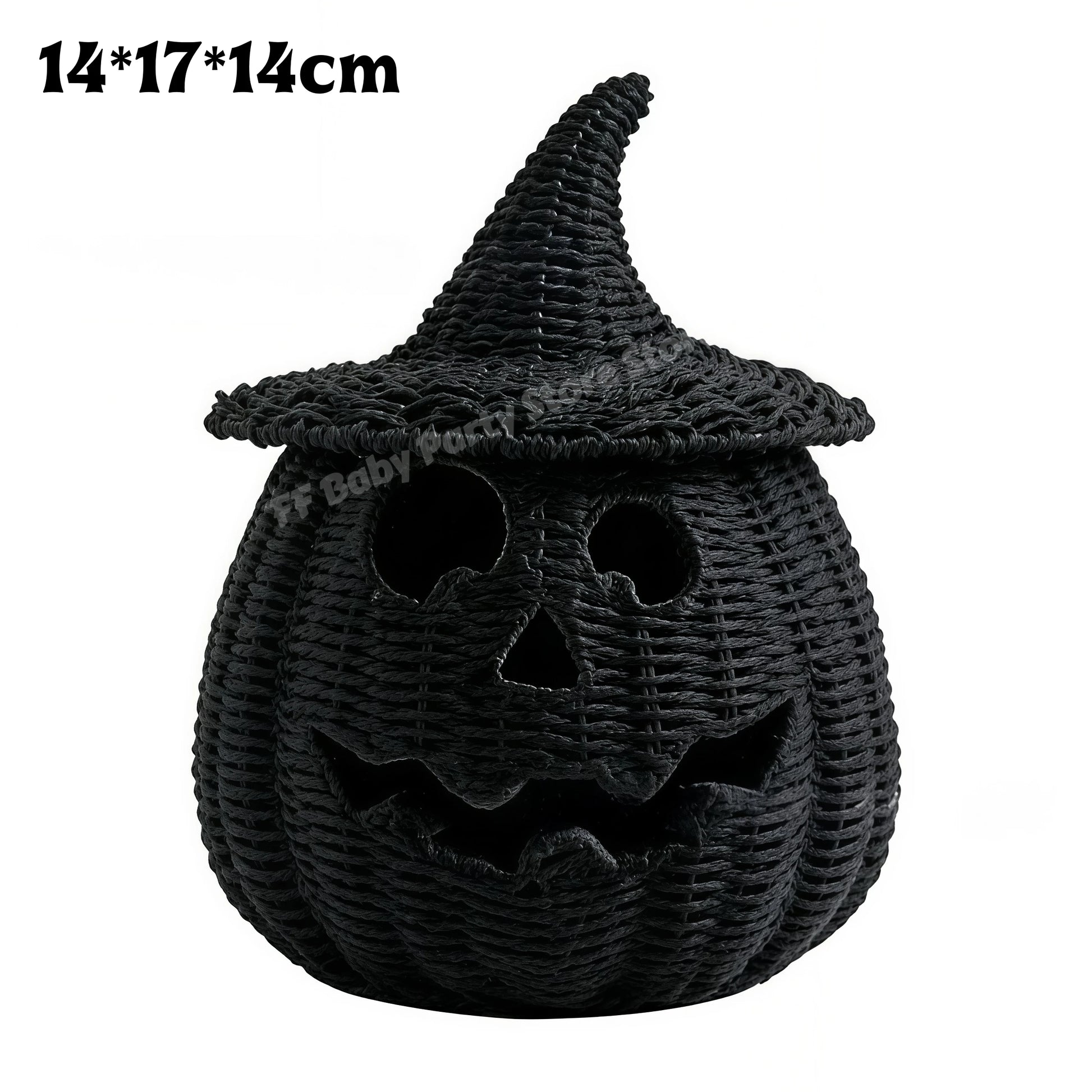 Halloween-Dekorationen Handgewebte Kürbislaterne aus Weide Hexenhut-Aufbewahrungsbox Dekorative Heim-Statue Ornamente Weihnachtsdekoration So ist Leben