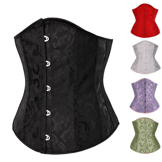Unterbrustkorsett Floral Push Up Boned Bustier Gothique Korsett für Frauen Front Busk Gorset Korse Sexy Frauen Gothic Korsett So ist Leben