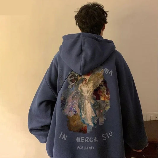 Neue Goth Grafik Gedruckt Pullover Hoodies Für Männer Y2K Vintage Streetwear Mit Kapuze Sweatshirts Herbst Baggy Hip Hop Mode Hoody So ist Leben