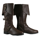 Retro Mittelalterliche Stiefel Nordic Viking Pirate Männer Frauen Stiefel Viking Pirate Steampunk Reiten Lange Cosplay Stiefel für Halloween Party So ist Leben