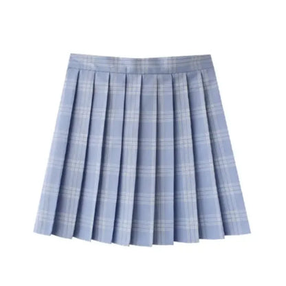 Sommer Frauen Hohe Taille Gefaltete Plaid Röcke Mini Tennis Rock Harajuku JK Japanische Schuluniform Kurze A-Line Mini Rock Mädchen So ist Leben