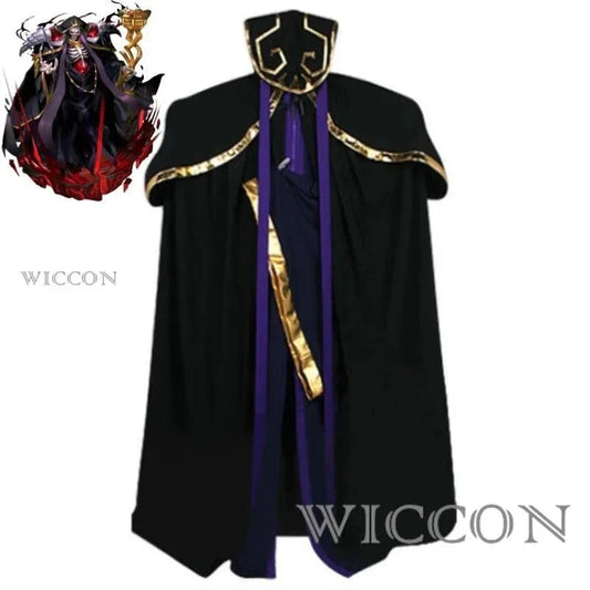 Anime OVERLORD Ainz Ooal Kleid Cosplay Kostüm Mantel Schwarze Uniform Halloween Bühne Leistung Karneval Partei Rolle Spielen Anzug So ist Leben