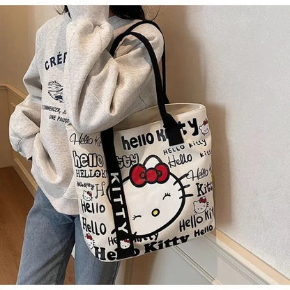 Anime Sanrio Hello Kitty Große Kapazität Umhängetasche Cartoon Kt Katze Handtasche Rucksack Schultasche Urlaub Weihnachten Halloween Geschenke So ist Leben