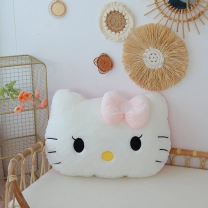 Sanrio Bequeme Hello Kitty Plüschtiere, weiches Umarmungskissen, gefülltes Anime-Rückenkissen, Sofa, Bett, große Plüschtiere, Weihnachtsgeschenk für Mädchen So ist Leben