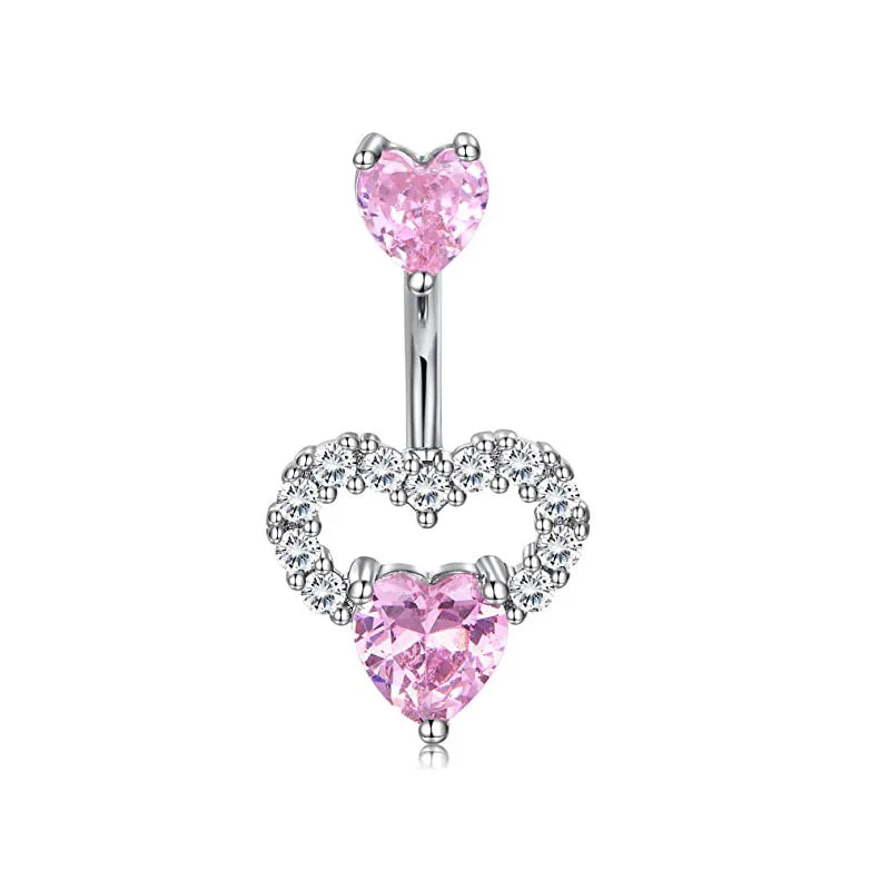 Herzförmiger Nabelring Ornament Wassertropfen 14G Bauchnabelpiercing Langhantel Anhänger Bauch Nombril Piercing Damenschmuck So ist Leben