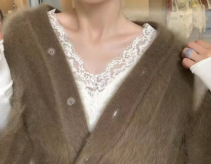 Spitzen‑Langarmshirt im französischen Stil für kreative Frauen So ist Leben