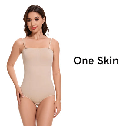 Molasus Abnehmen Trägerlosen Body Off Schulter Frauen Shorts Shapewear Bauch-steuer Body Shaper Sexy Fajas Unterwäsche Bodys So ist Leben