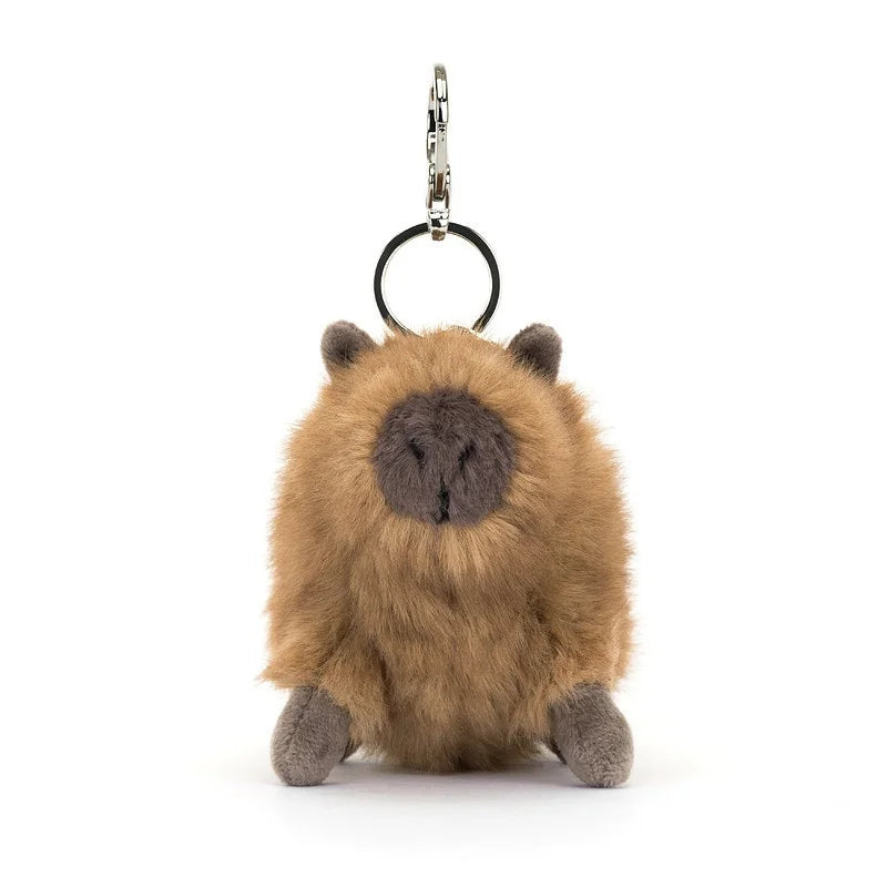 【AUF LAGER】 JELLYCAT UK Lustiger süßer Capybara-Taschenanhänger mit Tasche, Jellycat-Capybara-Plüsch-Schlüsselanhänger, Geburtstag, Weihnachten, Geschenk So ist Leben