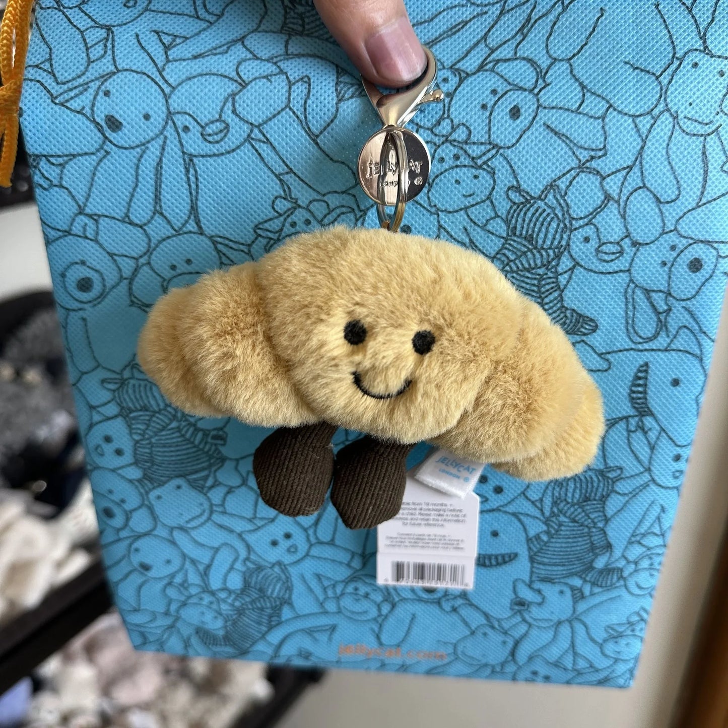 JELLYCAT Cartoon Plüschtier Schlüsselanhänger Geschenk Spaß Plüschpuppe Schlüsselanhänger Barcelona Bär Niedliche Plüschtasche Anhänger Hobbys Stofftiere So ist Leben