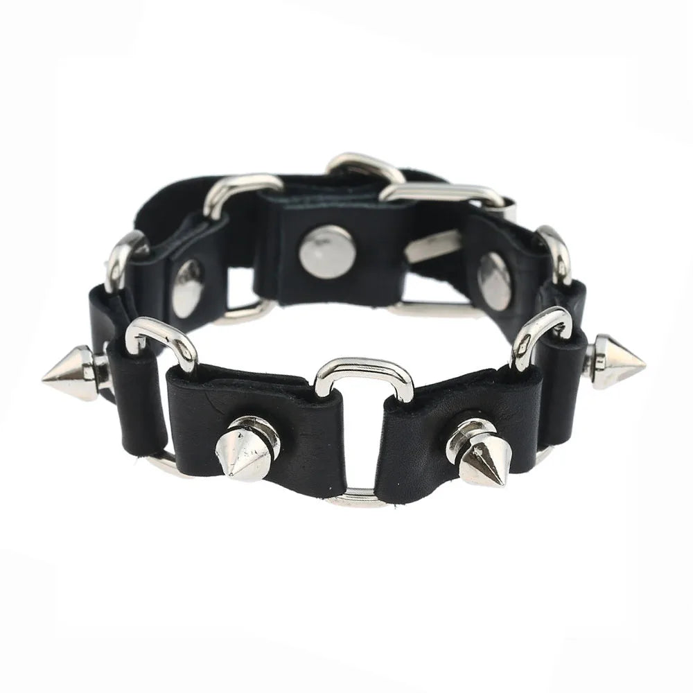 Punk Niet Stern PU Leder Armband Für Frauen Männer Hip Hop Gothic Dark Girl Rock Schmuck Anhänger Liebe Kette Hip Hop Zubehör So ist Leben