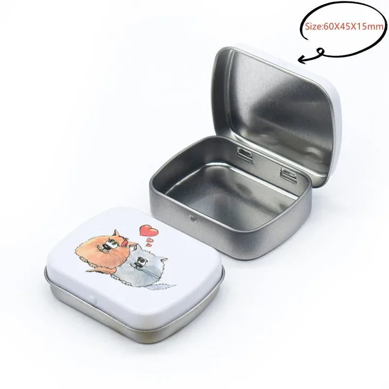 Neue quadratische Blech-Aufbewahrungsboxen Kleine Metall-Aufbewahrungsbox Silber Schmuck Schlüssel Münzen Metallbox Blechdose Hochzeit Süßigkeiten Aufbewahrungsdose So ist Leben