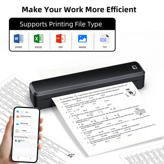 Marklife X8 Mini A4 Thermodrucker Bluetooth Fotos PDF Dokumentendruck Tintenlose Maschine für Büroarbeit Zuhause Schule Reisen So ist Leben