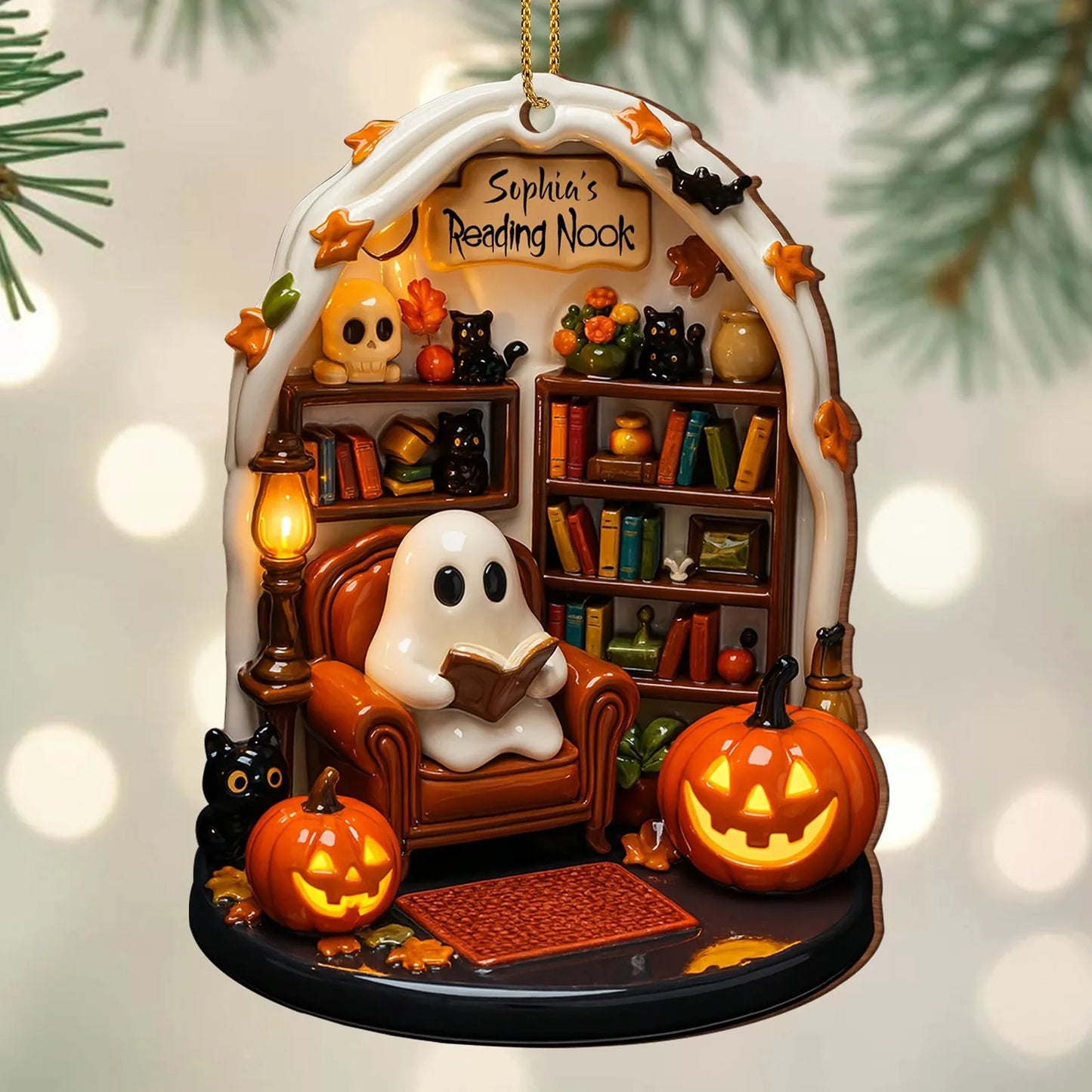 Halloween Geist Lesen 2D Flache Ornamente Festival Atmosphäre Thema Party Dekorative Lieferungen Kreative Hause Dekorative Geschenk So ist Leben