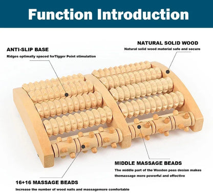 Fußroller aus Holz, Holzpflege, Massage, Reflexzonenmassage, Muskelentspannung, Linderung, Massagegerät, Spa für Handmassage, Haushalts-Fußmassagegerät, Pflege So ist Leben
