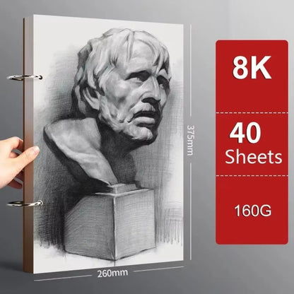 Professionelles Skizzenbuch A4 A5 16K 32K 8K Dickes Loseblatt-Skizzenpapier-Notizbuch Kunstschulbedarf Bleistiftzeichnung Briefpapier So ist Leben