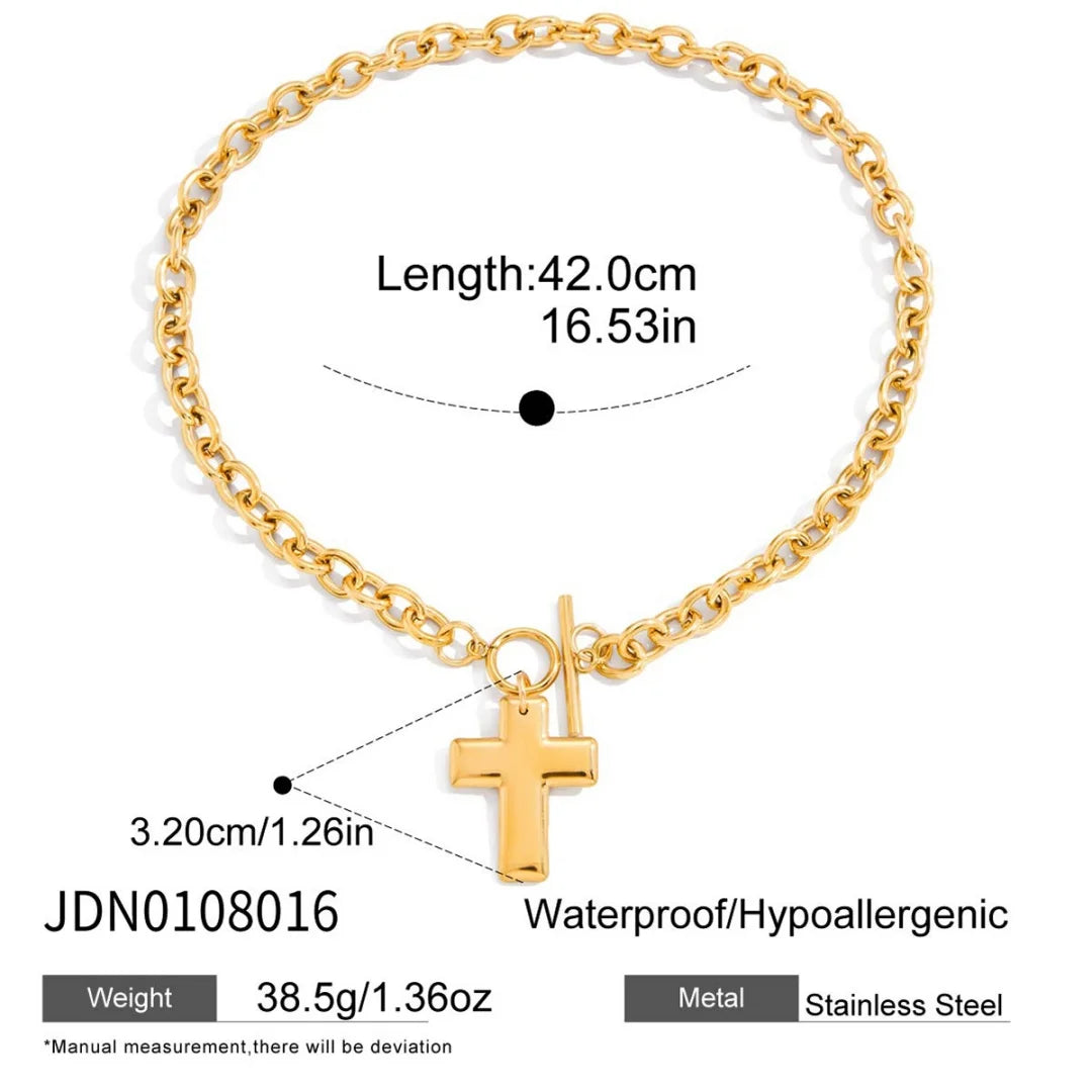 Youthway Elegant Pearl Necklace For Women 18K Gold Plated Stainless Steel Cross Star Heart Pendant Necklace Fashion Jewelry Gift So ist Leben
