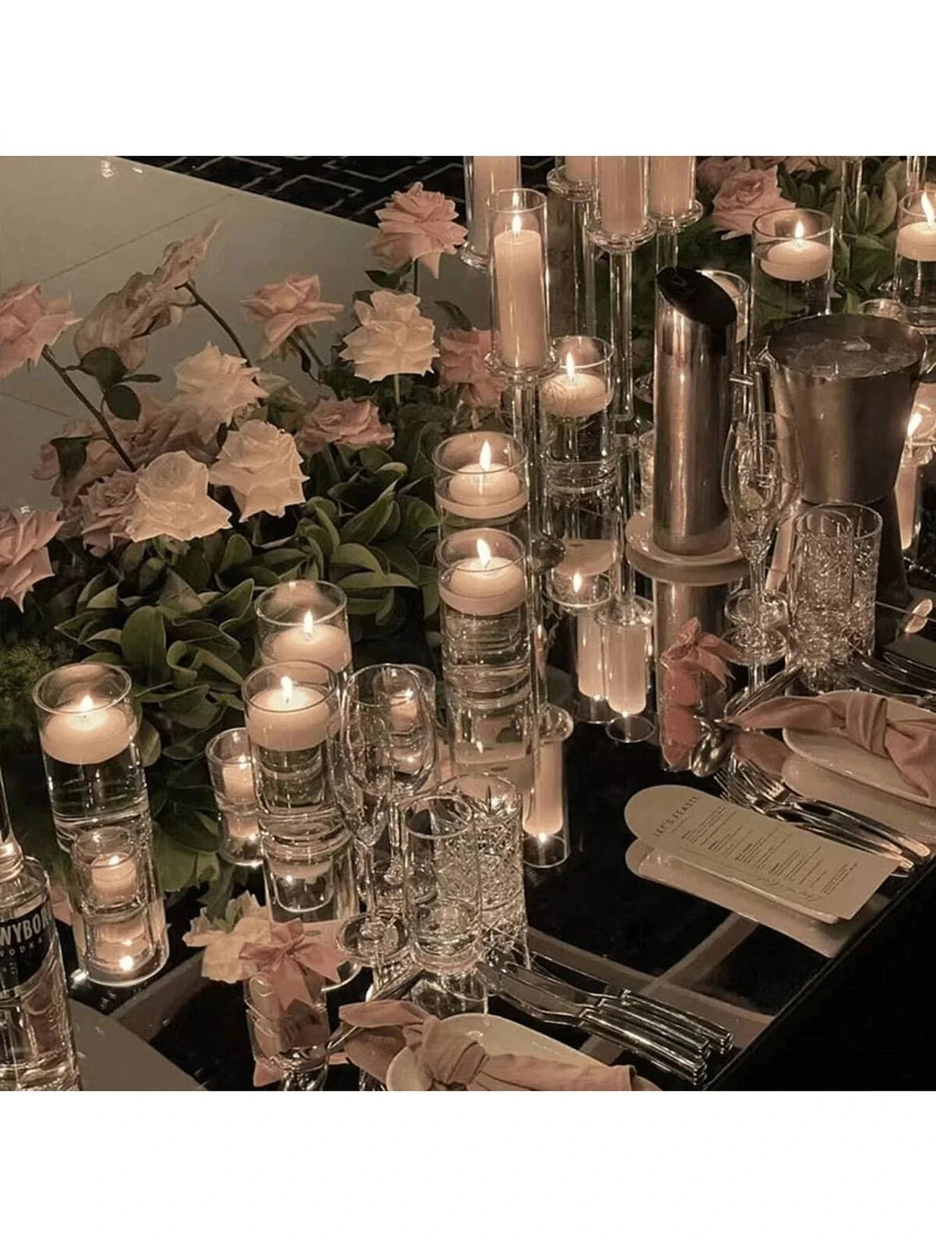 Klarer Zylinder-Kerzenhalter aus Glas, Säule, hohes Borosilikatglas, Kerzenhalter, Vase, Hochzeit, Party, Dekoration (Kerzen nicht im Lieferumfang enthalten) So ist Leben