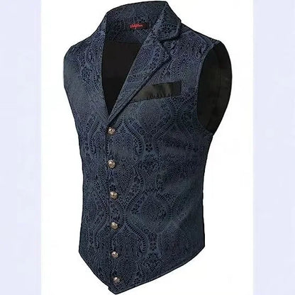 Mittelalterliche Gothic-Weste für Herren Vintage Steampunk-Weste Viktorianisches Kostüm Renaissance-Piratenjacke So ist Leben