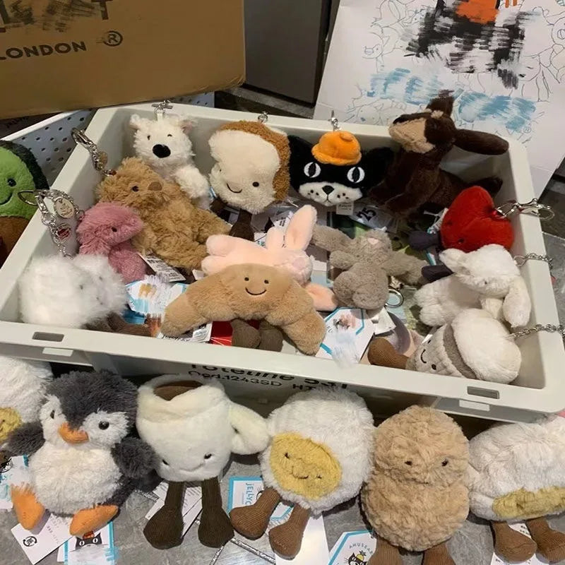 JELLYCAT Cartoon Plüschtier Schlüsselanhänger Geschenk Spaß Plüschpuppe Schlüsselanhänger Barcelona Bär Niedliche Plüschtasche Anhänger Hobbys Stofftiere So ist Leben