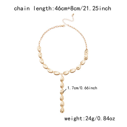 Vintage Runde Pailletten Lange Quasten Anhänger Halskette für Frauen Neue Trend Boho Sexy Brust Kette Choker Hals Schmuck Zubehör So ist Leben