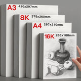 Skizzenpapier 25 Blatt A4/A3/8K/16K 160 g Künstlerpapier für Erwachsene und Studenten – Graphit, Kohle, Bleistift, Buntstiftzeichnung So ist Leben
