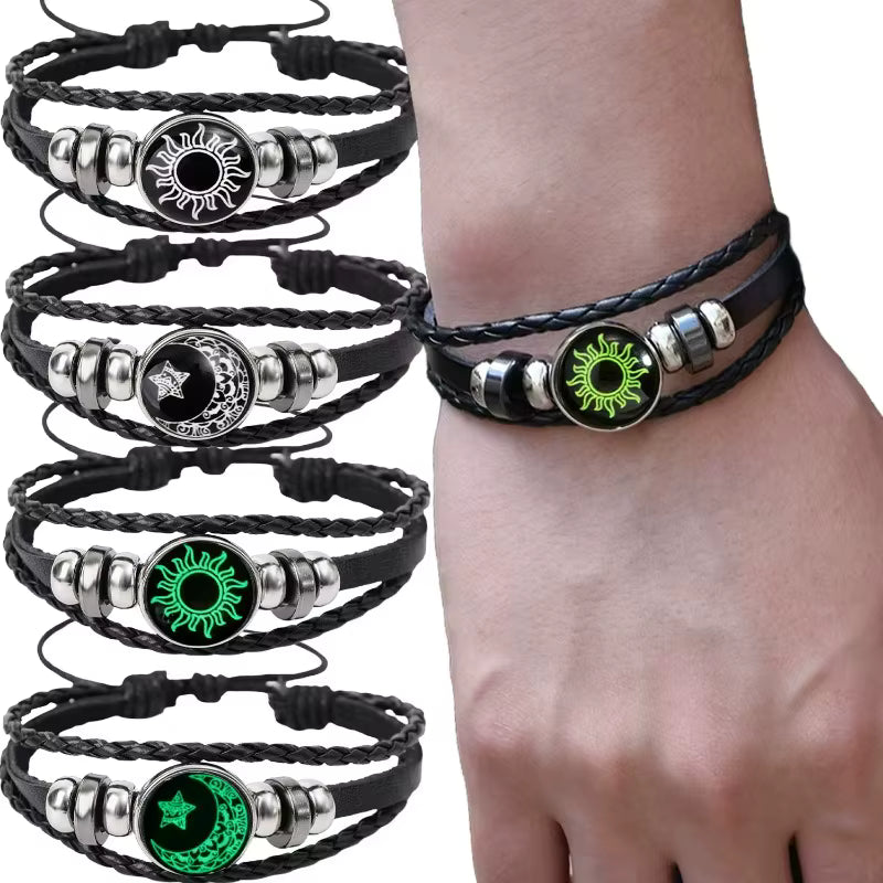 Sonnen‑Mond Armband modern verstellbar mit Leuchteffekt So ist Leben