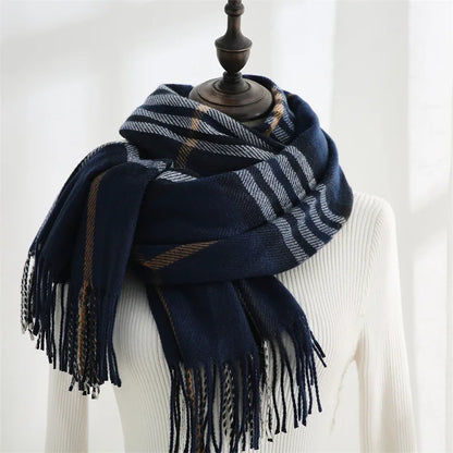 Warmer Winterschal, langer Schal mit Karomuster für Damen, weiches Wärmespeicherungssign, unverzichtbar für kaltes Wetter So ist Leben