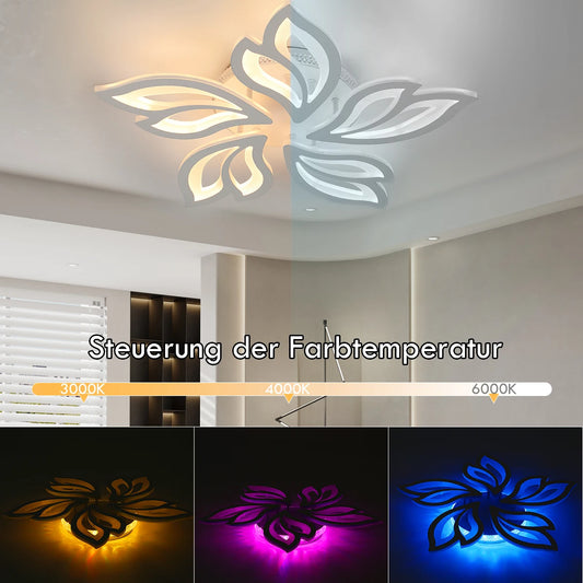 54-W-LED-Deckenleuchte mit RGB-Farbwechsel-Rücklicht, dimmbar mit Fernbedienung So ist Leben