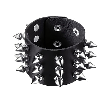 T5UF Stylish Punk Rock Armband Square Nieten Punk Armband Trendy Gothic Jewelry für Individualität und Komfort geeignet So ist Leben