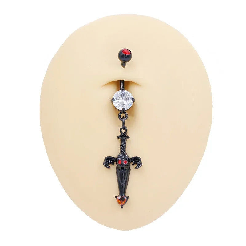 Halloween Geisterkopf Bauchnabelring Teufel Fledermaus Herzform Zirkonia Schmuck Körperpiercing Zubehör Chinesischer Hersteller So ist Leben