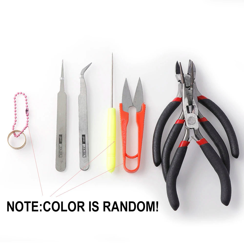 Hohe Qualität DIY Schmuck Machen Werkzeug Kits Zangen Sets Runde Nase Zange Seite Schneiden Zangen Draht Cutter Schere Perlen Pinzette So ist Leben