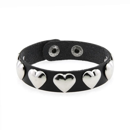 Punk Niet Stern PU Leder Armband Für Frauen Männer Hip Hop Gothic Dark Girl Rock Schmuck Anhänger Liebe Kette Hip Hop Zubehör So ist Leben