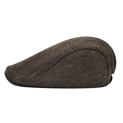 STARANCE Herren Flat Cap Wool Tweed Driving Irish Gatsby Cabbie Golf Vintage Newsboy Hat So ist Leben