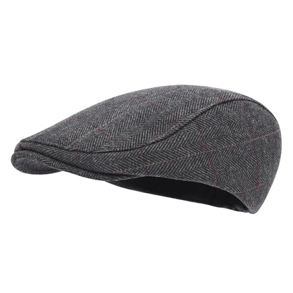 STARANCE Herren Flat Cap Wool Tweed Driving Irish Gatsby Cabbie Golf Vintage Newsboy Hat So ist Leben