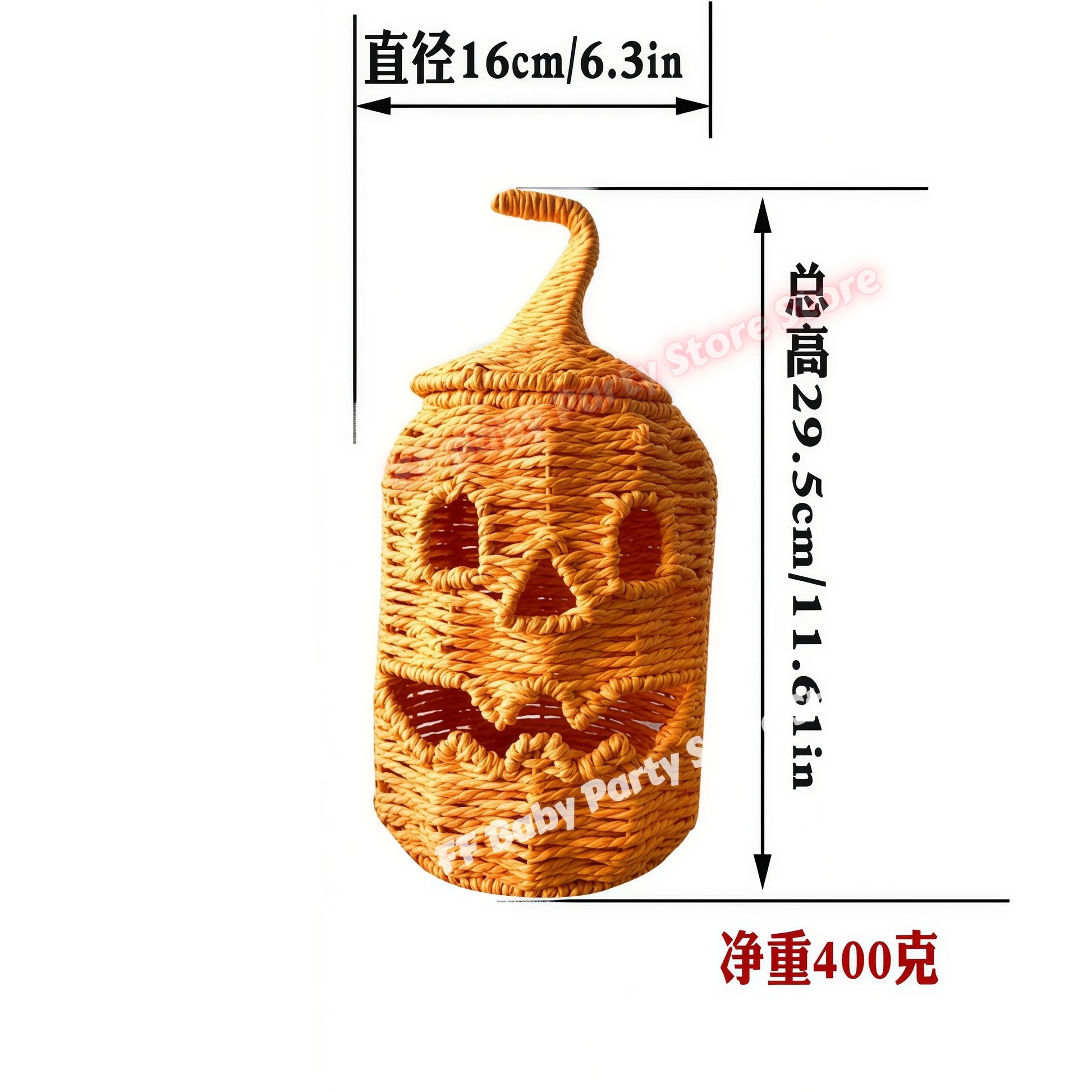Halloween-Dekorationen Handgewebte Kürbislaterne aus Weide Hexenhut-Aufbewahrungsbox Dekorative Heim-Statue Ornamente Weihnachtsdekoration So ist Leben