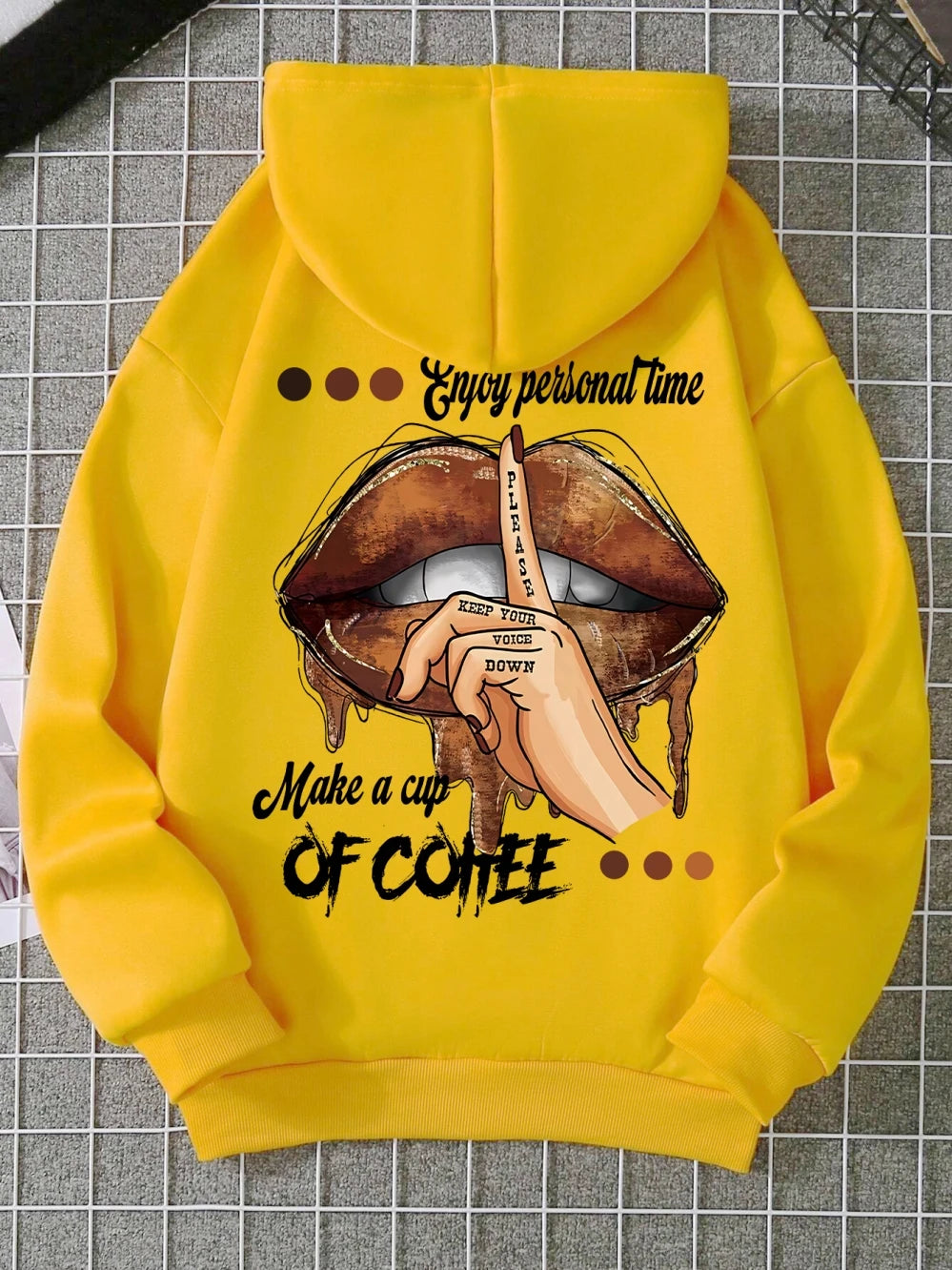 Weiche, kleine, übergroße Sweatshirt-Fleece-Hoodies mit Aufdruck - So ist Leben