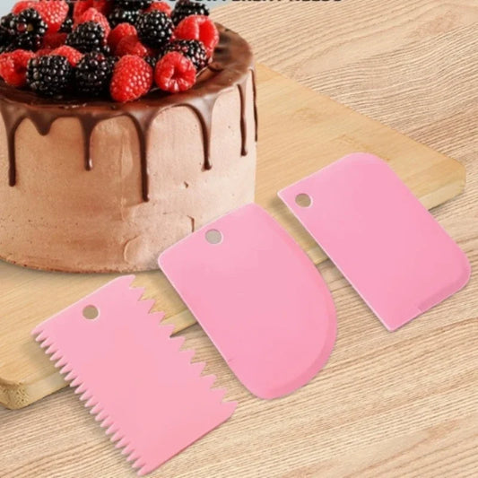 3 teile/satz Backen teig schneiden schaber Backen creme schaber Verdickt kuchen creme kunststoff schaber Backen werkzeug