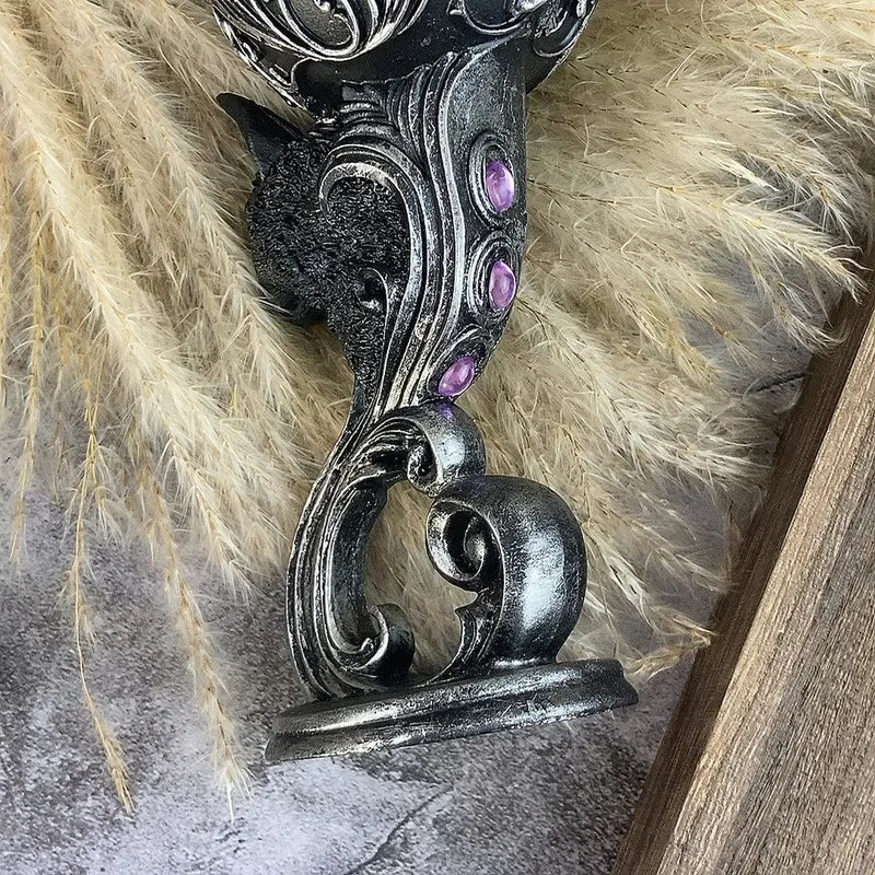 200 ml schwarze Katzenkelche, Liebespaar, Herz, Kelch, mittelalterlicher Drachenkelch, Edelstahl, Weinbecher, Heiliger Gral, Retro-Tierpferd So ist Leben