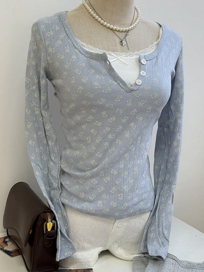 Y2K Langarmshirt Damen – Gestreift & Modern - So ist Leben