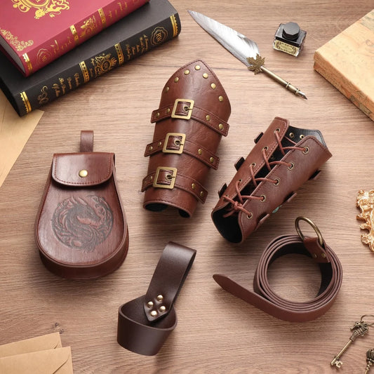 Mittelalterlicher Wikinger-Gürtel, Dampfarmband, Renaissance, Vintage, Kupfermünze, Hüfttasche, Halloween, Cosplay, Dress-Up-Zubehör-Set So ist Leben