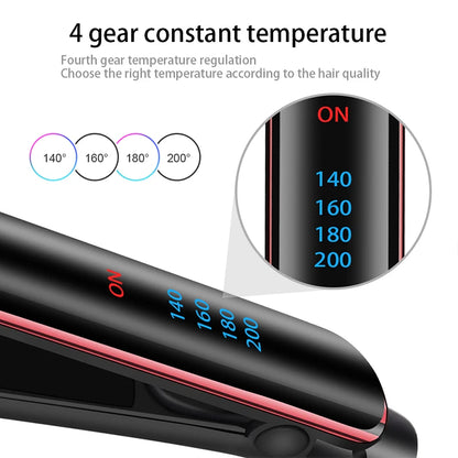 Professioneller Haarglätter aus Keramik, ionisches, schnelles Aufheizen, flaches Haar, Negativ-Ionen-Eisen, LCD-Display, Haarglätter So ist Leben