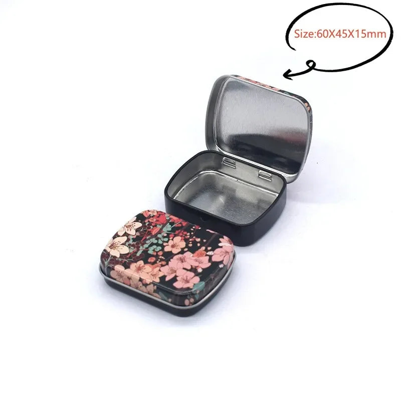 Neue quadratische Blech-Aufbewahrungsboxen Kleine Metall-Aufbewahrungsbox Silber Schmuck Schlüssel Münzen Metallbox Blechdose Hochzeit Süßigkeiten Aufbewahrungsdose So ist Leben