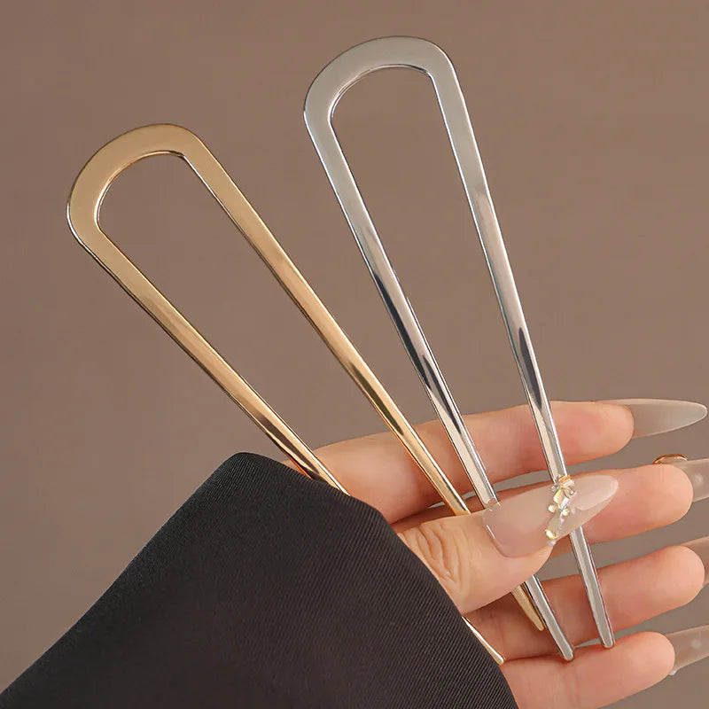 Neue Einfache U-förmige Haarnadel Metall Haar Sticks U Französisch Haar Clips Pins Modische Haar Schmuck Zubehör für Frauen Großhandel So ist Leben