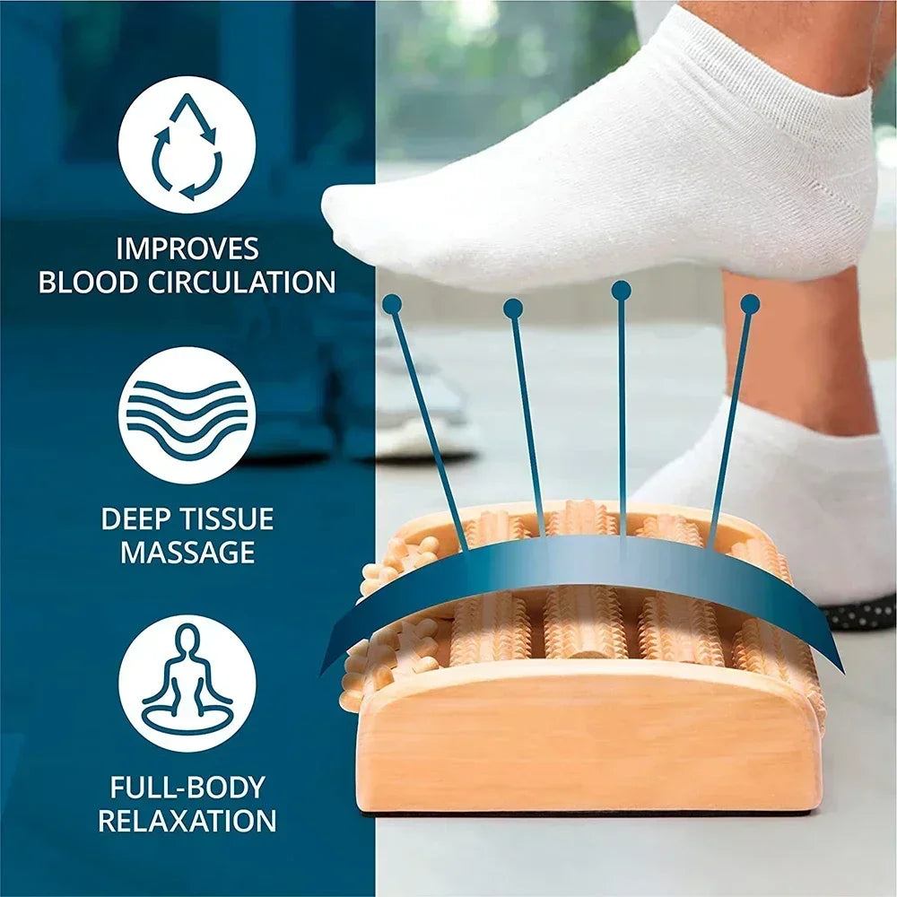 Fußroller aus Holz, Holzpflege, Massage, Reflexzonenmassage, Muskelentspannung, Linderung, Massagegerät, Spa für Handmassage, Haushalts-Fußmassagegerät, Pflege So ist Leben