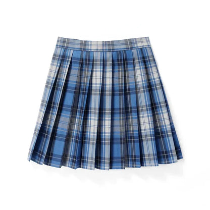 Sommer Frauen Hohe Taille Gefaltete Plaid Röcke Mini Tennis Rock Harajuku JK Japanische Schuluniform Kurze A-Line Mini Rock Mädchen So ist Leben
