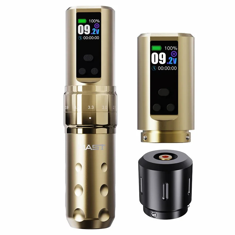Mast Fold2 Pro Tätowiermaschine Komplett mit Kit Kabellos Rotary Pen 7 Hübe 2 Akkus 2000 mAh Netzteil für Körperkunst Dauerhafter Make-up tattoo maschine set  tattoo zubehör So ist Leben